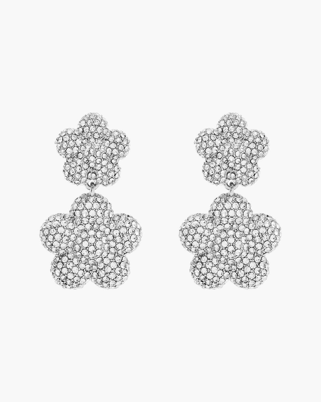 Marc Jacobs Classic - The Daisy Balloon Drop Earrings Silver/Crystal
