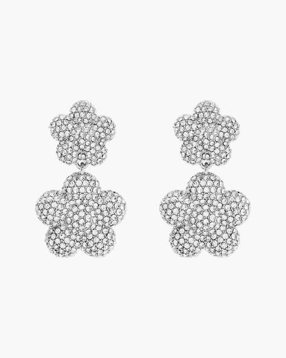 Marc Jacobs Classic - The Daisy Balloon Drop Earrings Silver/Crystal