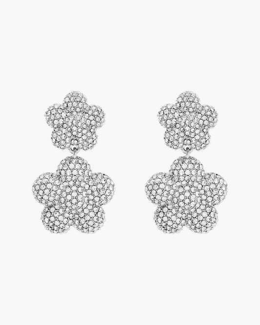 Marc Jacobs Classic - The Daisy Balloon Drop Earrings Silver/Crystal