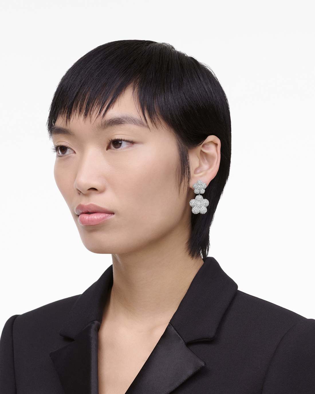 Marc Jacobs Classic - The Daisy Balloon Drop Earrings Silver/Crystal