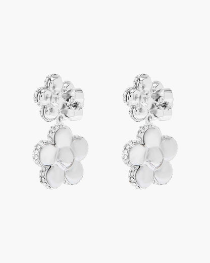 Marc Jacobs Classic - The Daisy Balloon Drop Earrings Silver/Crystal
