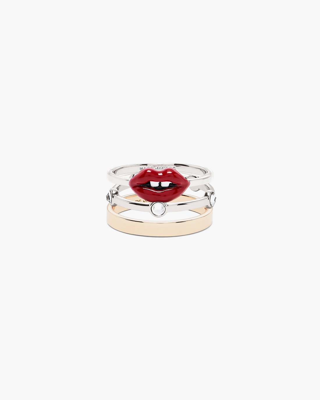 Marc Jacobs Signature - The Lips Ring Set Gold/Silver