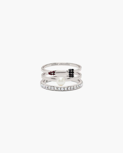 Marc Jacobs Recommended - The Rouge Ring Set Silver/Multi