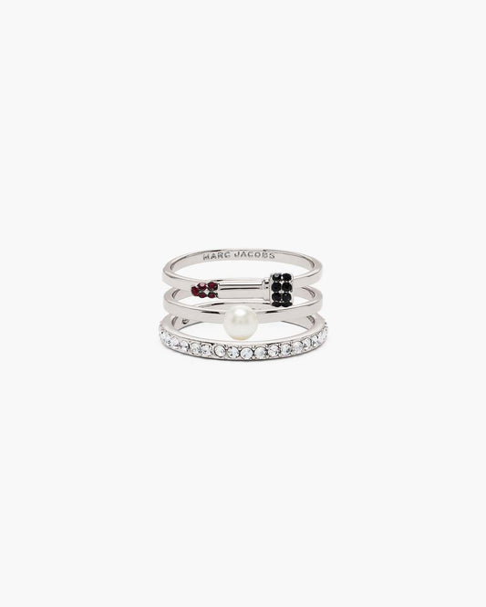 Marc Jacobs Recommended - The Rouge Ring Set Silver/Multi
