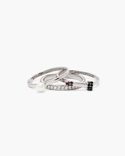 Marc Jacobs Recommended - The Rouge Ring Set Silver/Multi