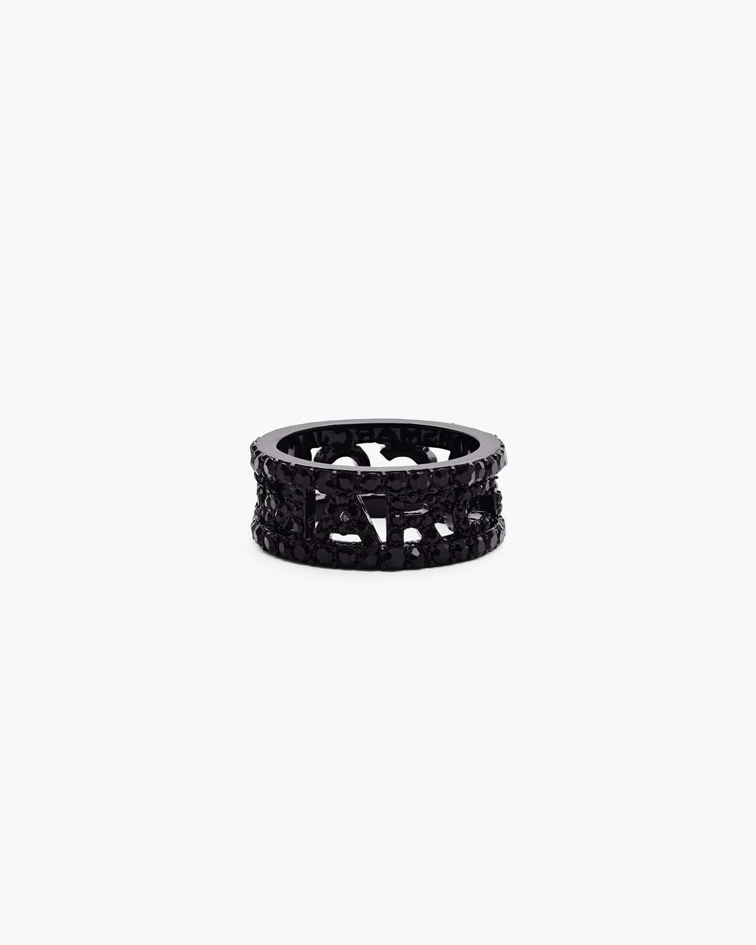 Marc Jacobs Exclusive - The Monogram Pave Ring Black/Black Crystal