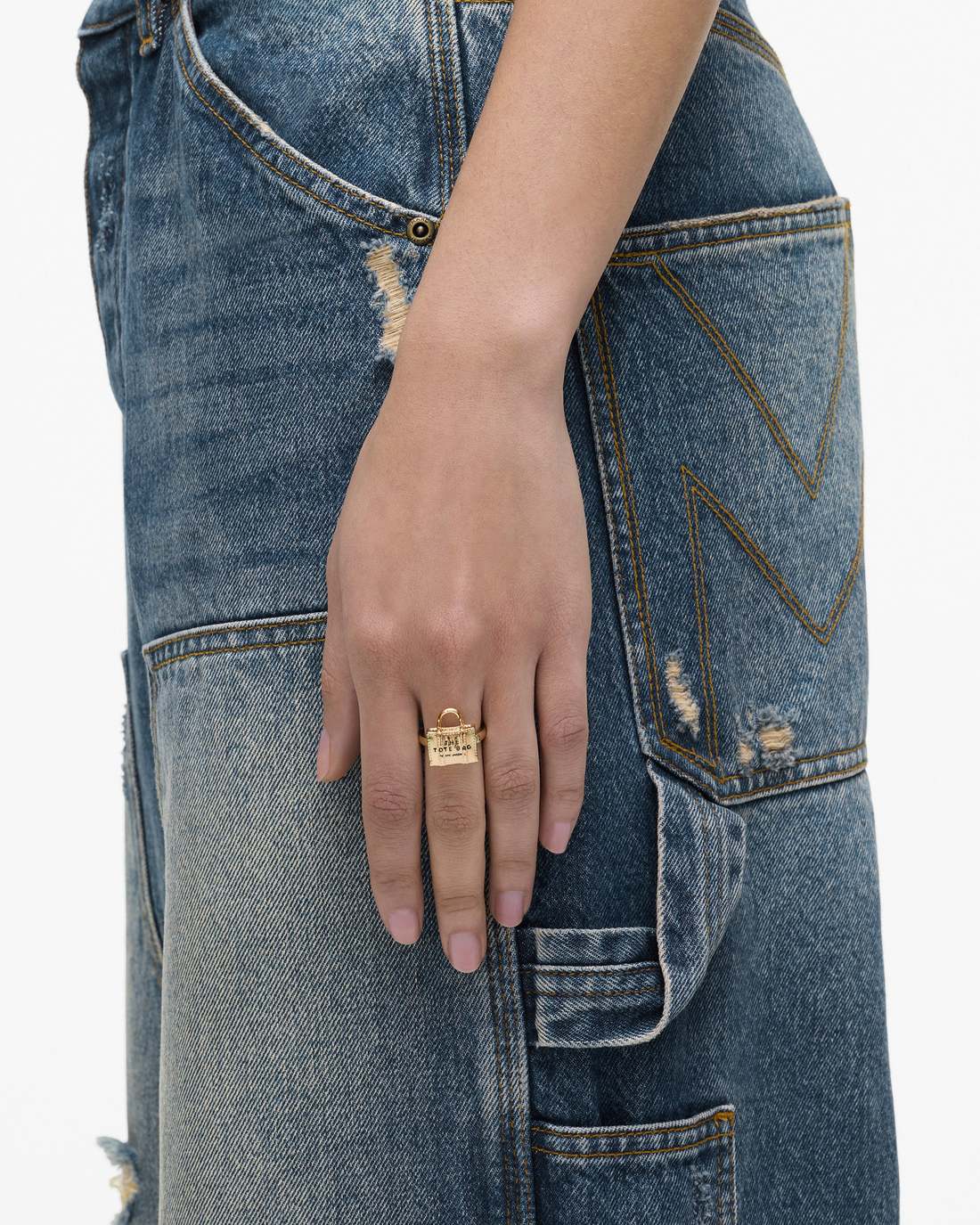 Marc Jacobs Featured - The Tote Bag Ring Light Antique Gold
