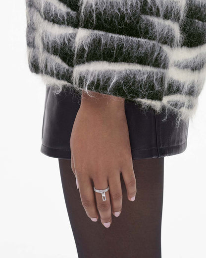 Marc Jacobs Top Pick - J Marc Zipper Ring Silver