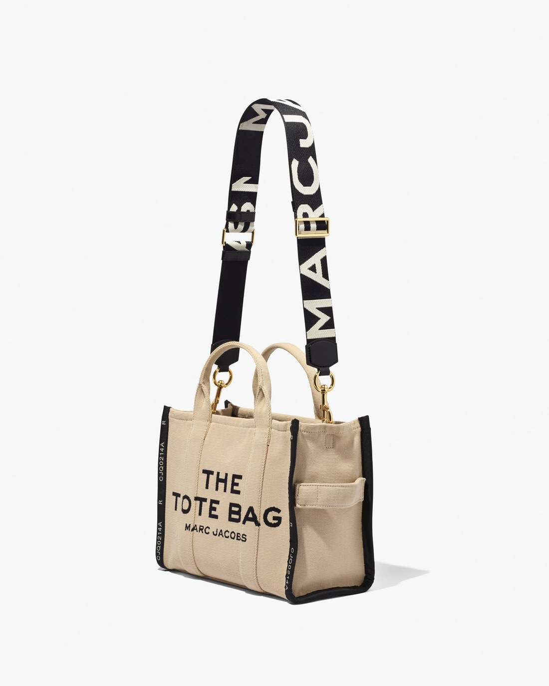 Marc Jacobs Premium - The Logo Webbing Strap Black/White