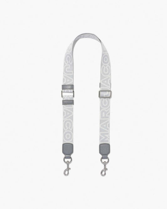 Marc Jacobs Smart Buy - The Thin Outline Logo Webbing Strap Wolf Grey Multi