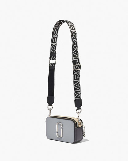 Marc Jacobs Everyday - The Thin Outline Logo Webbing Strap Black/Silver