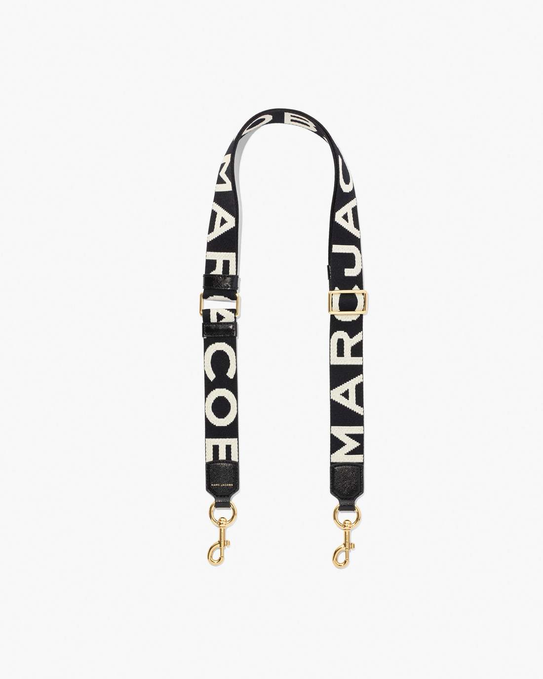 Marc Jacobs Best Price - The Thin Logo Webbing Strap Black/White