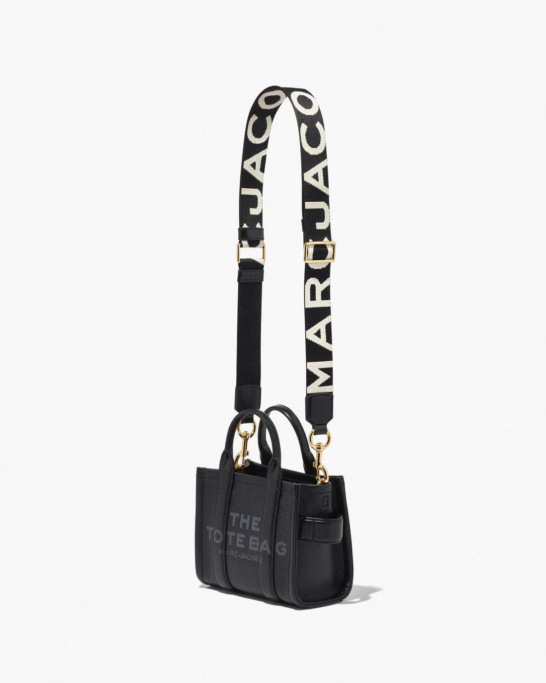 Marc Jacobs Best Price - The Thin Logo Webbing Strap Black/White