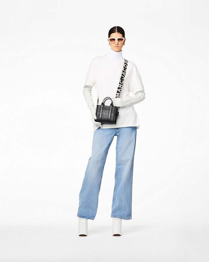 Marc Jacobs Best Price - The Thin Logo Webbing Strap Black/White