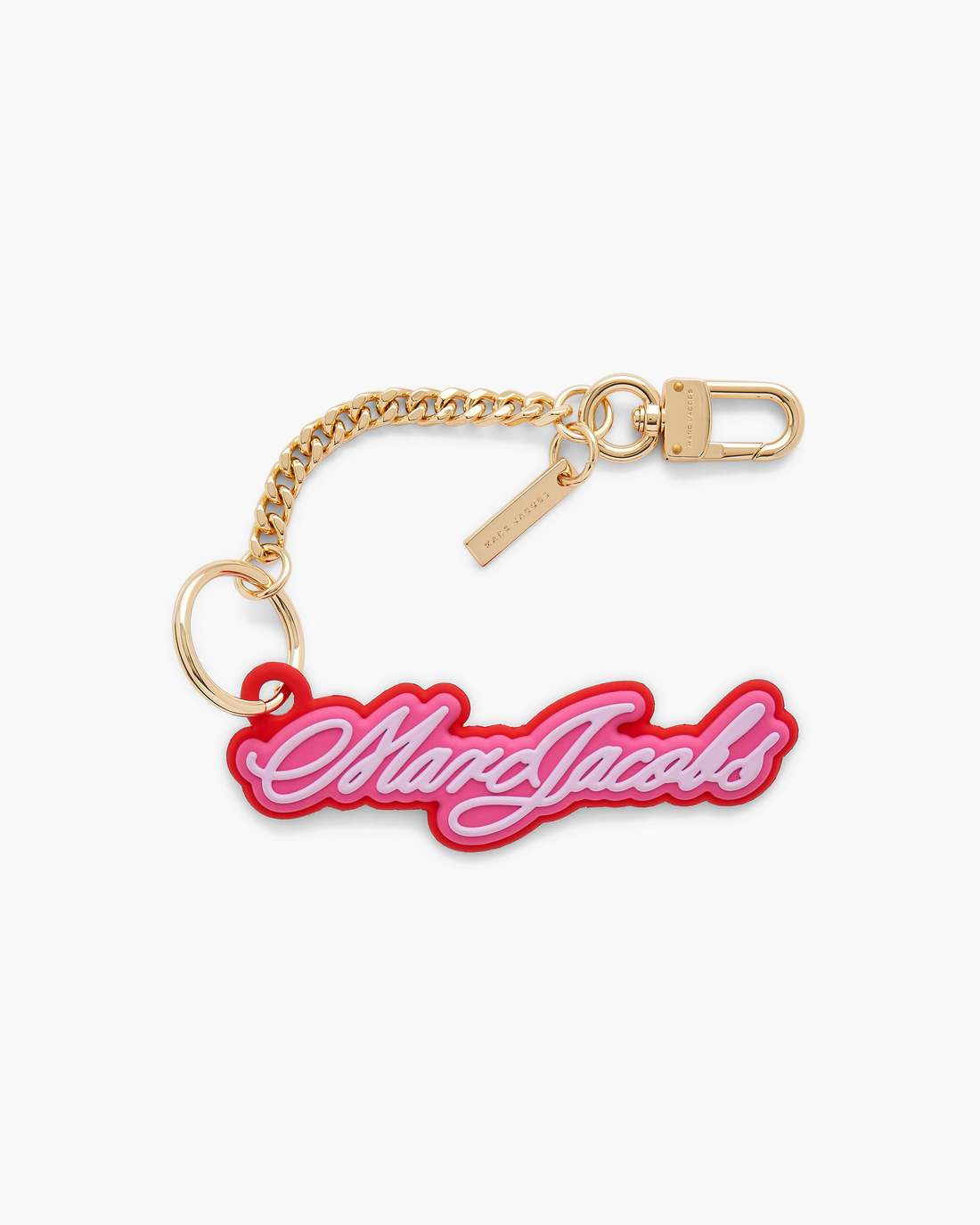 Marc Jacobs Everyday - The Cursive Logo Bag Charm Bow Pink Multi
