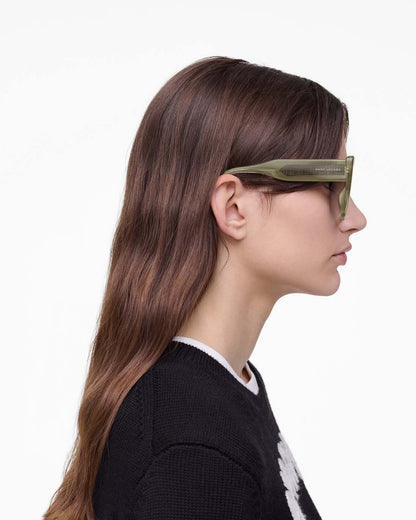 Marc Jacobs Smart Buy - The J Marc Square Sunglasses Olive