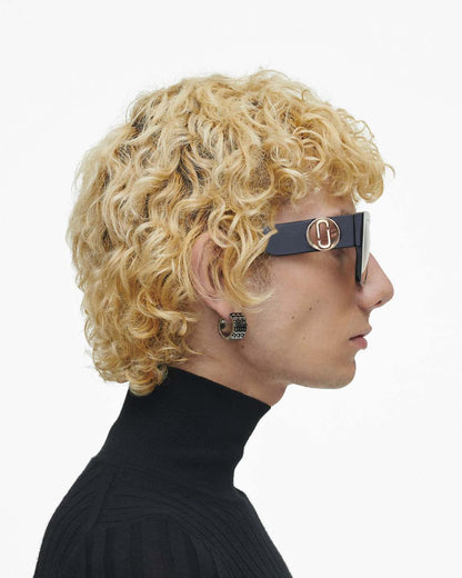 Marc Jacobs Best Price - The J Marc Square Cutout Sunglasses Black