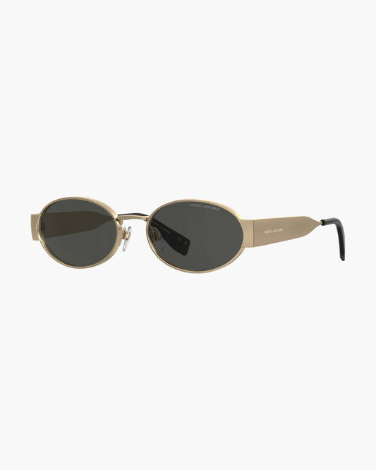 Marc Jacobs Smart Buy - The Classic Logo Round Sunglasses Black/Gold