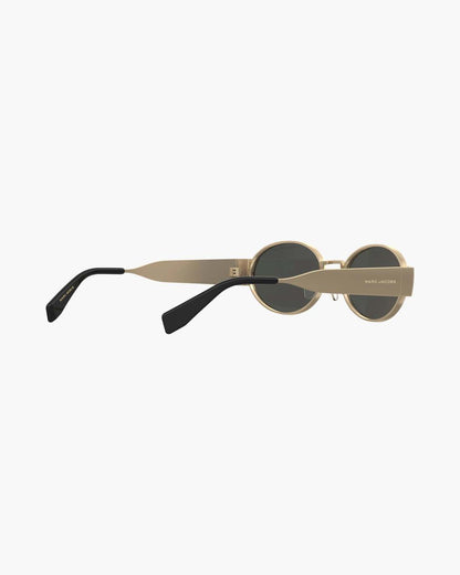 Marc Jacobs Smart Buy - The Classic Logo Round Sunglasses Black/Gold