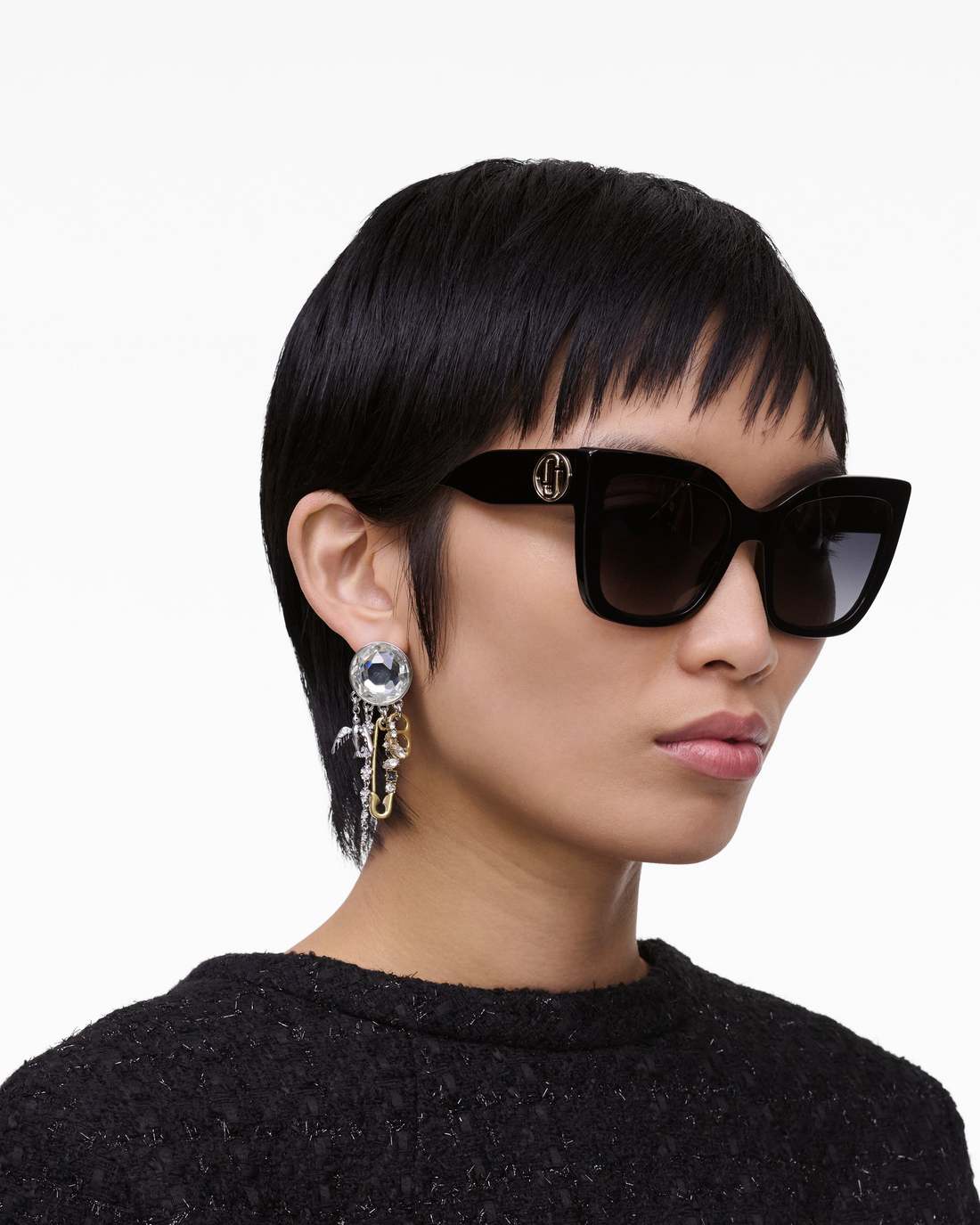 Marc Jacobs Value - The J Marc Square Sunglasses Black