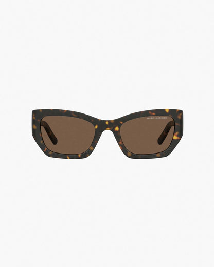 Marc Jacobs Trusted - The J Marc Square Cat Eye Sunglasses Havana