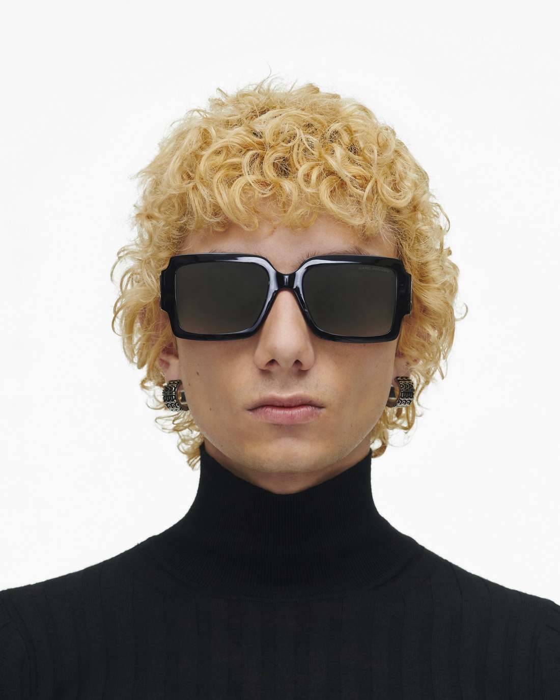 Marc Jacobs Deals - The Bold Logo Square Sunglasses Black/White