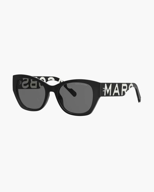 Marc Jacobs Best Seller - The Bold Logo Square Cat Eye Sunglasses Black/White