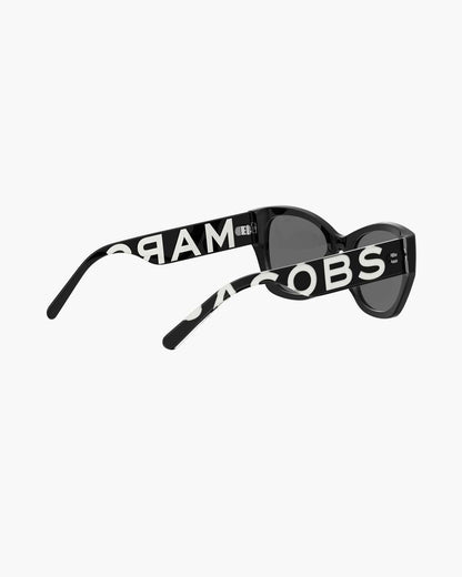 Marc Jacobs Best Seller - The Bold Logo Square Cat Eye Sunglasses Black/White