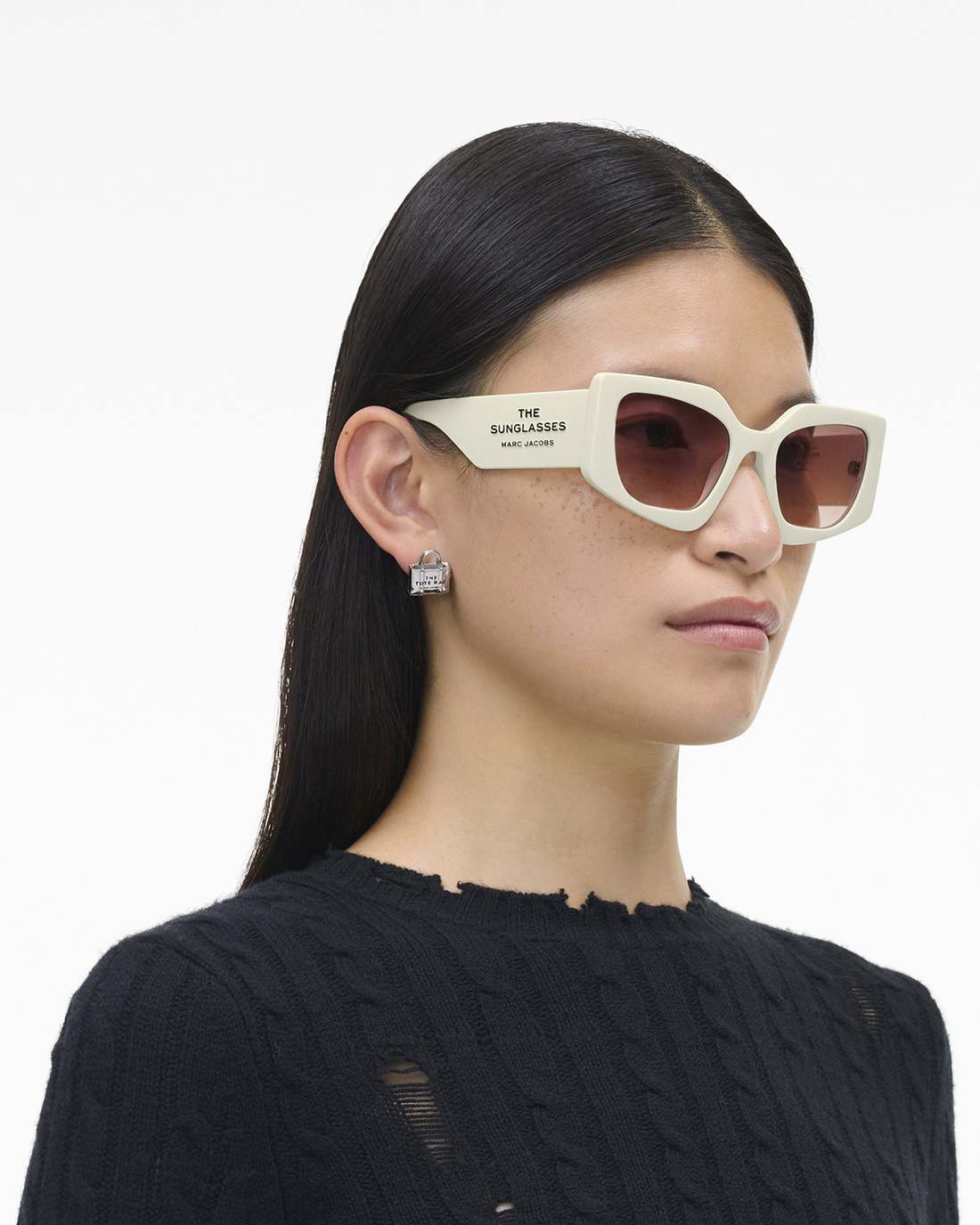 Marc Jacobs Customer Favorite - The Square Cat Eye Sunglasses Ivory