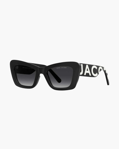Marc Jacobs Smart Buy - The Bold Logo Cat Eye Sunglasses Black/White