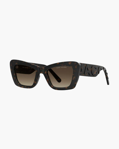 Marc Jacobs Top Pick - The Bold Logo Cat Eye Sunglasses Havana
