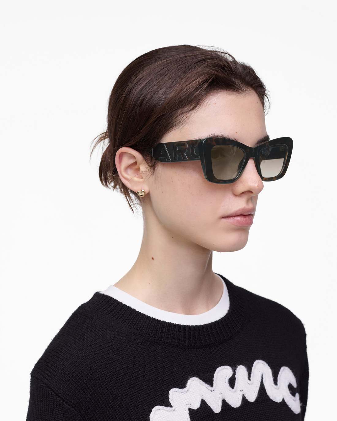 Marc Jacobs Top Pick - The Bold Logo Cat Eye Sunglasses Havana