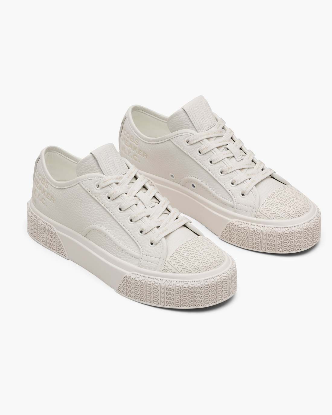 Marc Jacobs Trusted - The Leather Sneaker Cotton White