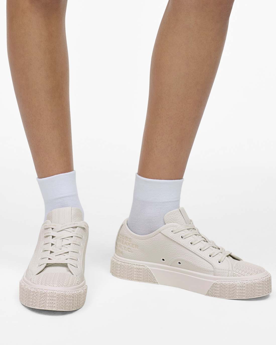 Marc Jacobs Trusted - The Leather Sneaker Cotton White