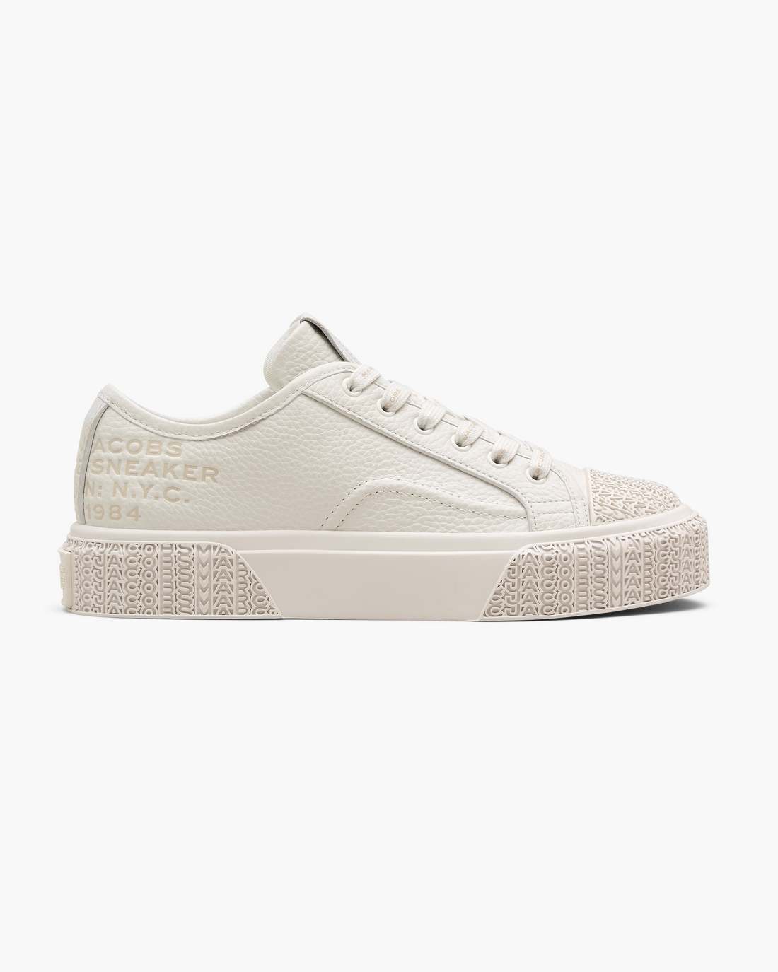 Marc Jacobs Trusted - The Leather Sneaker Cotton White