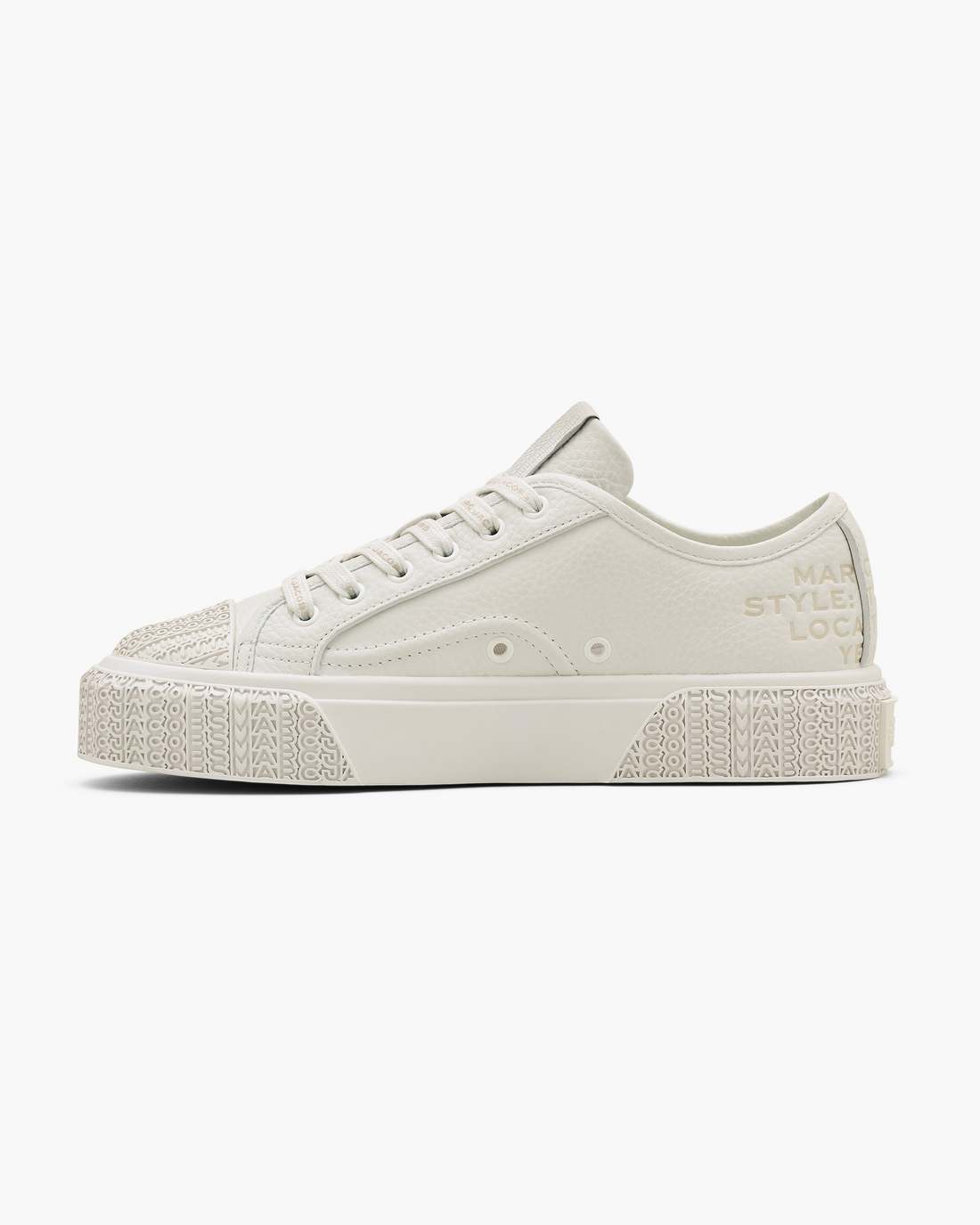 Marc Jacobs Trusted - The Leather Sneaker Cotton White