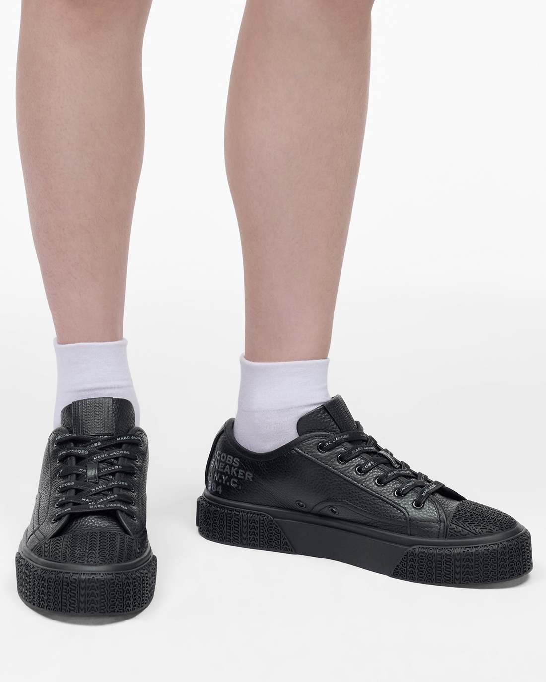 Marc Jacobs Featured - The Leather Sneaker Black