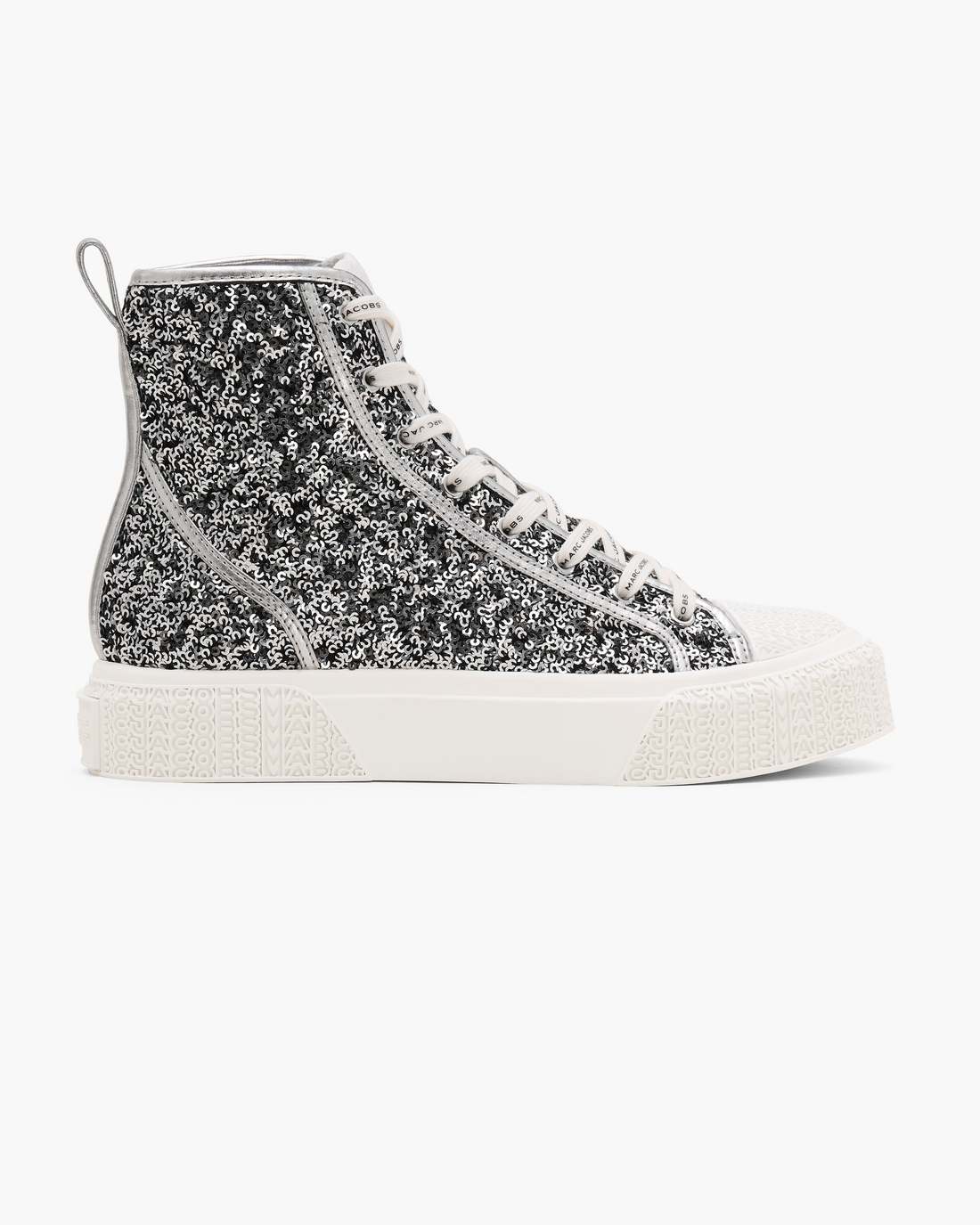 Marc Jacobs Great Value - The Sequin High Top Sneaker Silver