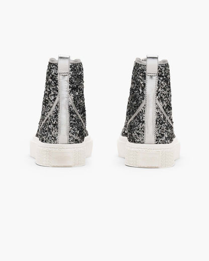 Marc Jacobs Great Value - The Sequin High Top Sneaker Silver