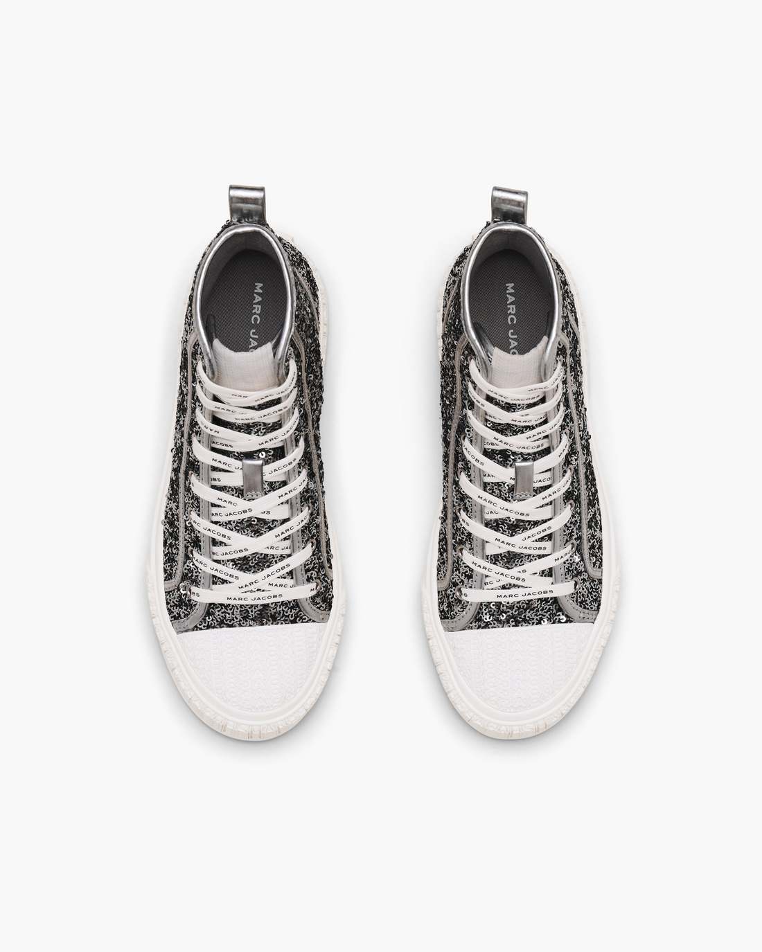 Marc Jacobs Great Value - The Sequin High Top Sneaker Silver