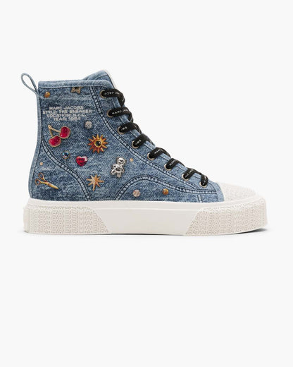 Marc Jacobs Essential - The Trinket Charm High Top Sneaker Medium Wash Multi