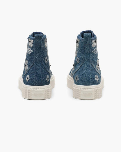 Marc Jacobs Premium - The Sequin Daisy Denim High Top Sneaker Vintage Indigo