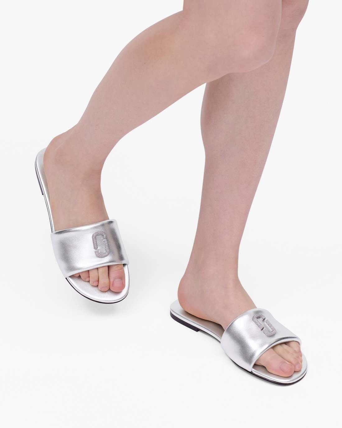 Marc Jacobs Sale - The Pave Snapshot Slide Silver