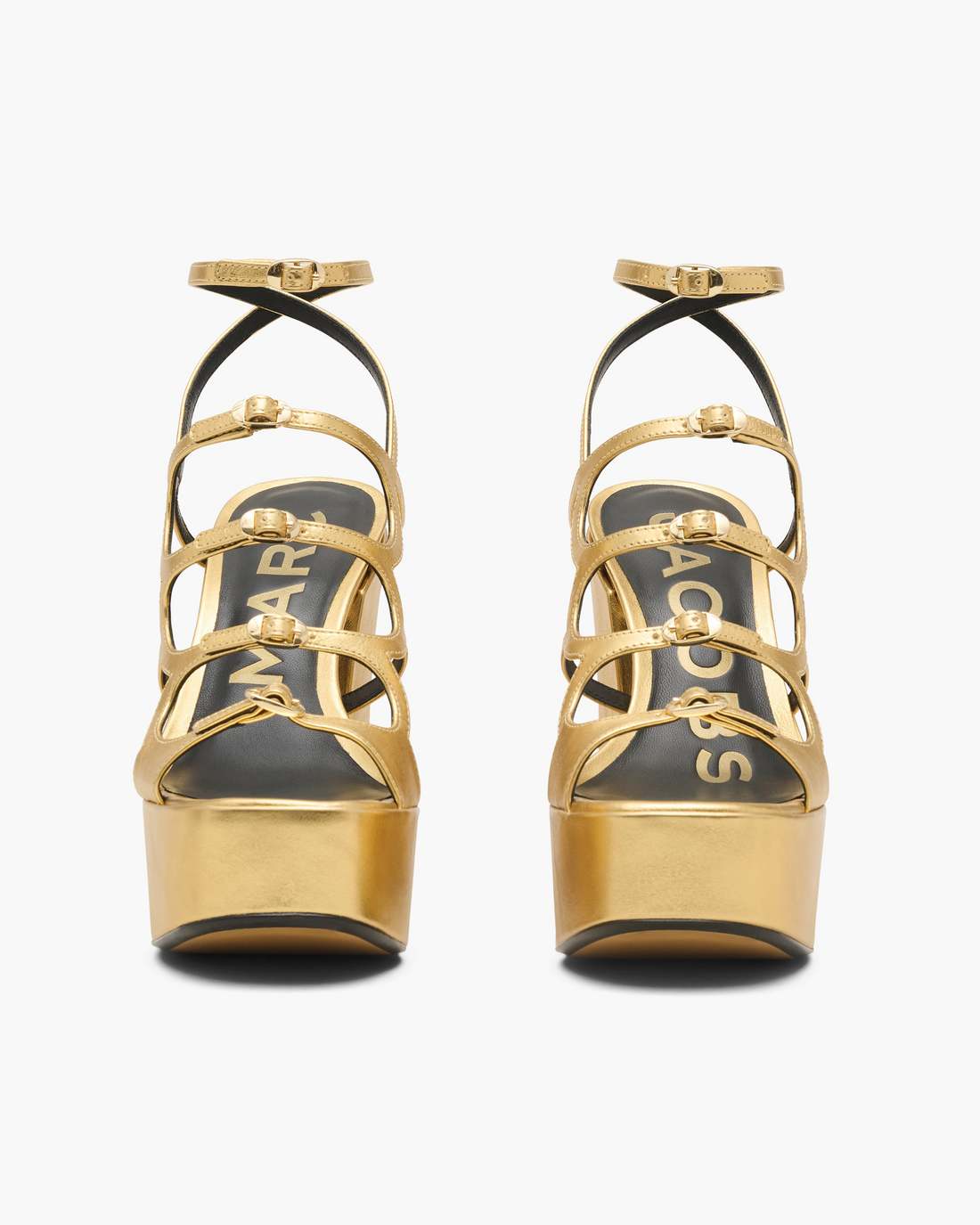 Marc Jacobs Special Offer - The Metallic Leather Kiki Platform Sandal Gold
