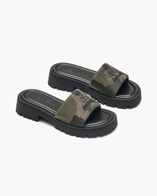 Marc Jacobs Signature - The Camo Jacquard Lug Sole Slide Camo Multi
