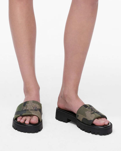 Marc Jacobs Signature - The Camo Jacquard Lug Sole Slide Camo Multi