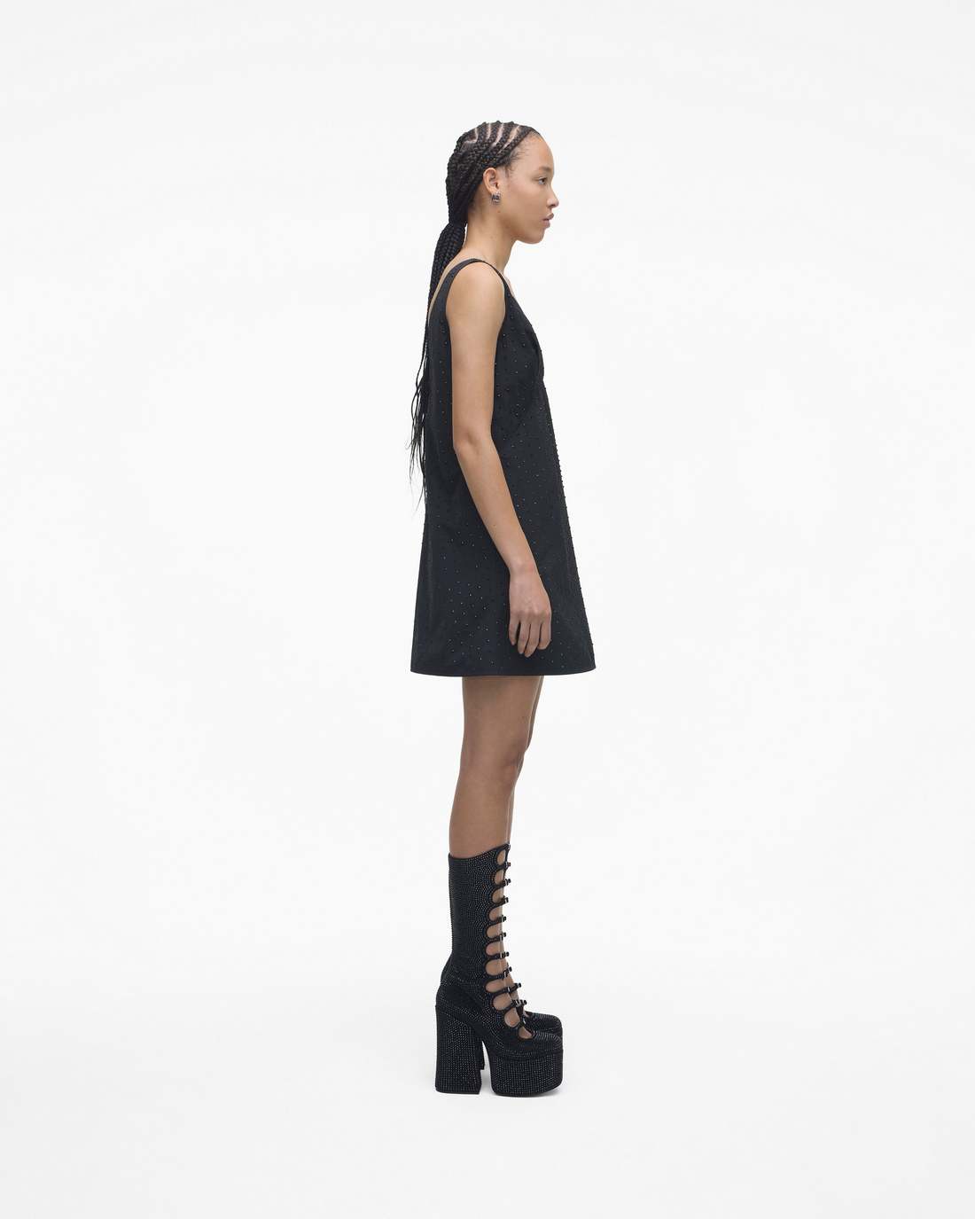 Marc Jacobs Best Price - The Rhinestone Kiki Knee-High Boot Black/Black