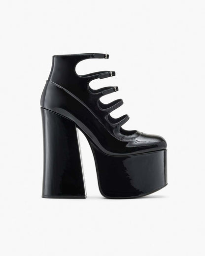 Marc Jacobs Sale - The Patent Leather Kiki Ankle Boot Black