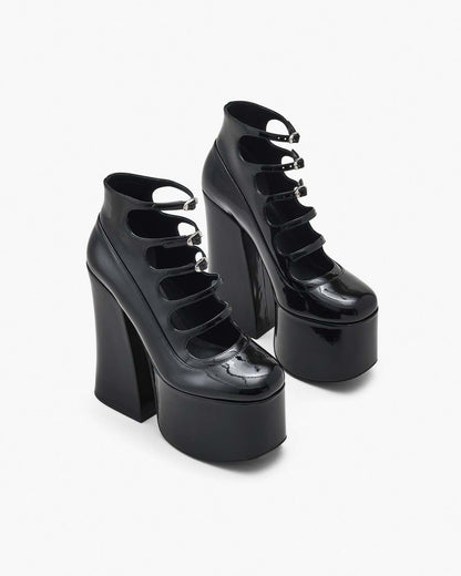 Marc Jacobs Sale - The Patent Leather Kiki Ankle Boot Black