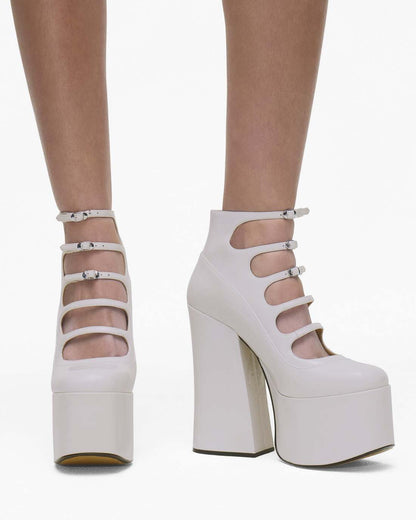Marc Jacobs Quality - The Patent Leather Kiki Ankle Boot White